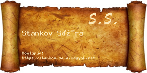Stankov Sára névjegykártya